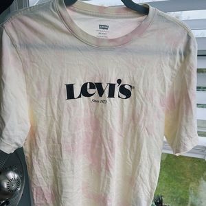 LEVIS | tie-dye pink and yellow tee